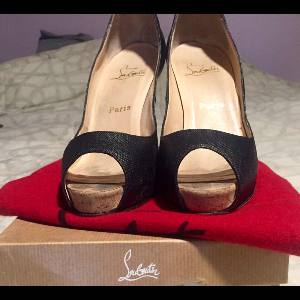 Authentic Black + Cork Very Prive Louboutins
